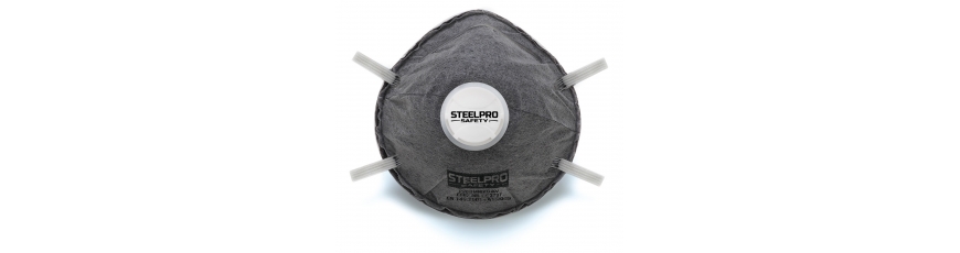 Image produit small 1 Masque FFP2 charbon actif avec valve – protection poussières et fumées